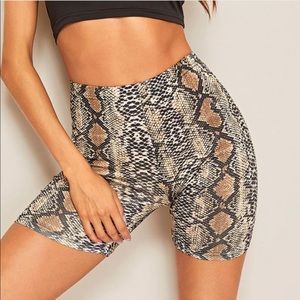 The Nastacia snake print Biker Shorts